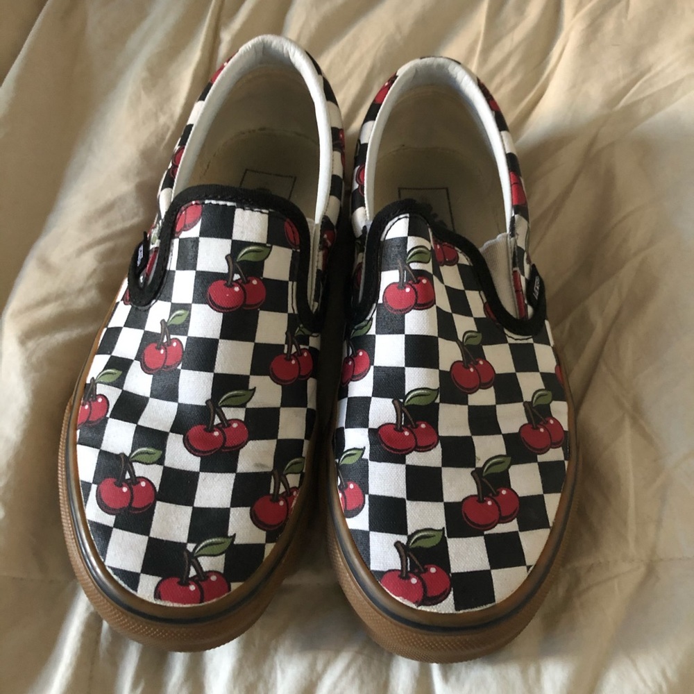 cherry checker vans